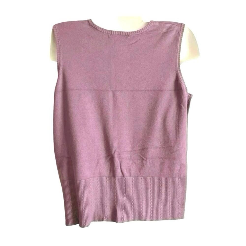 Merona Women's Striped 3/4 Sleeve Button-Up SZ 18W & Purple Sweater Vest SZ XXL - Picture 4 of 8
